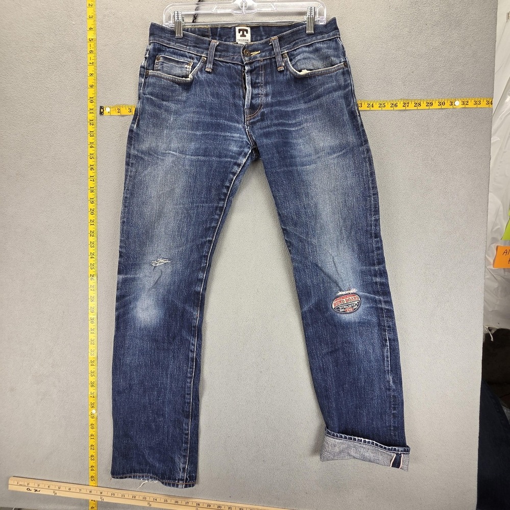 Tellason Jeans Mens Blue Selvedge John Graham‎ Mellor White Oak Cone Fits 30x32